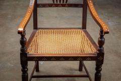 ANGLO INDIAN BONE INLAID AND CANED SIDE AND ARM CHAIRS - 2875886