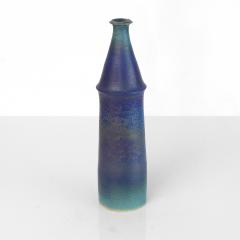 ANNIKI HOVISAARI ANNIKI HOVISAARI UNIQUE MATTE BLUE VASE FOR ARABIA FINLAND 1960S  - 2826287