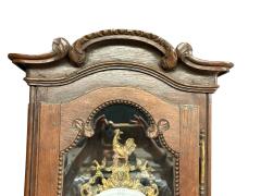 ANTIQUE 19TH CENTURY FRENCH GRANDFATHER CLOCK WITH BRASS ROOSTER CREST - 4496429