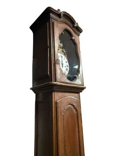 ANTIQUE 19TH CENTURY FRENCH GRANDFATHER CLOCK WITH BRASS ROOSTER CREST - 4496437