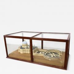 ANTIQUE ARCHITECTURAL DIORAMA OF SAINT PETERS BASILICA SQUARE VATICAN CITY - 4566179