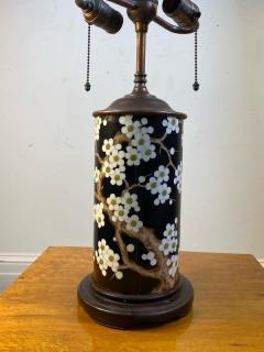 ANTIQUE CHINESE CHERRY BLOSSOM PATTERN CERAMIC LAMP - 1546521