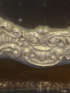 ANTIQUE ENGLISH STERLING SILVER REPOUSEE MIRROR - 4281582