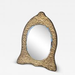 ANTIQUE ENGLISH STERLING SILVER REPOUSEE MIRROR - 4281664