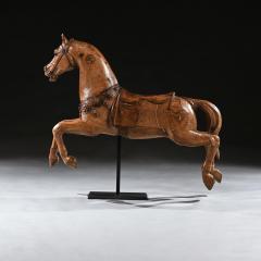 ANTIQUE GUSTAV BAYOL JUMPING CAROUSEL HORSE LATE 19TH CENTURY - 2176425