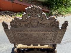 ANTIQUE ITALIAN FANTASTICAL BEASTS BEAUTIES CARVED RENAISSANCE THRONE CHAIR - 4287005