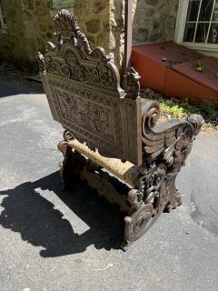 ANTIQUE ITALIAN FANTASTICAL BEASTS BEAUTIES CARVED RENAISSANCE THRONE CHAIR - 4287013