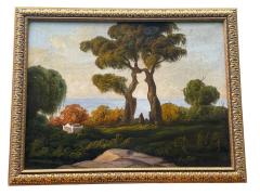 ANTIQUE NAPOLEONS TOMB IN LANDSCAPE PAINTING - 4689570