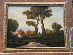 ANTIQUE NAPOLEONS TOMB IN LANDSCAPE PAINTING - 4689574