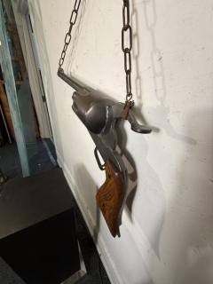 ANTIQUE OAK AND METAL GUN TRADE SIGN - 4338208
