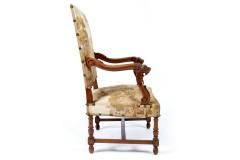 ANTIQUE OPEN ARMCHAIR NEO RENAISSANCE STYLE TAPESTRY UPHOLSTERY - 3317094