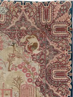 ANTIQUE PERSIAN LAVAR KERMAN PICTORIAL ACCENT CARPET - 3142191