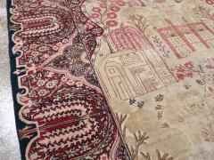 ANTIQUE PERSIAN LAVAR KERMAN PICTORIAL ACCENT CARPET - 3142193