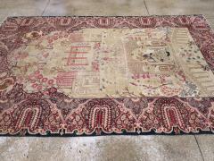 ANTIQUE PERSIAN LAVAR KERMAN PICTORIAL ACCENT CARPET - 3142194