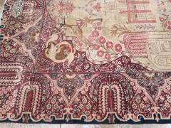ANTIQUE PERSIAN LAVAR KERMAN PICTORIAL ACCENT CARPET - 3142195