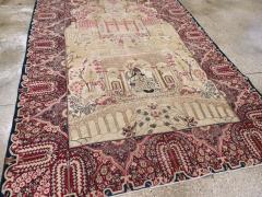 ANTIQUE PERSIAN LAVAR KERMAN PICTORIAL ACCENT CARPET - 3142196