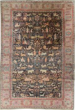 ANTIQUE PERSIAN MOHTASHAM KASHAN LARGE ROOM SIZE PICTORIAL CARPET - 2430998