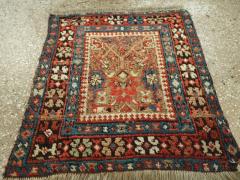 ANTIQUE PERSIAN QASHQAI SQUARE TRIBAL THROW RUG - 2756039