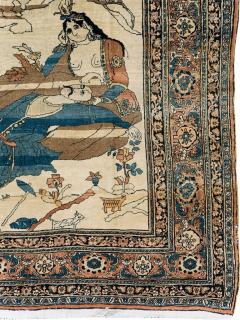 ANTIQUE PERSIAN TABRIZ HADJI JALILI PICTORIAL RUG - 3142201