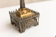 ANTIQUE RUSSIAN GOTHIC STYLE GILT BRONZE AND BRASS CANDLE HOLDER SCREEN - 3023794