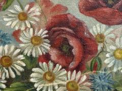 ANTIQUE WILDFLOWERS IN MEADOW PAINTING - 4604822