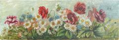 ANTIQUE WILDFLOWERS IN MEADOW PAINTING - 4648581