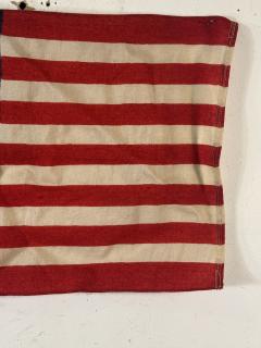 ANTIQUE WOOL BUNTING NAUTICAL 13 STAR FLAG - 4023894