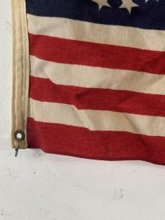 ANTIQUE WOOL BUNTING NAUTICAL 13 STAR FLAG - 4023895