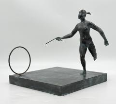 ARMANDO AMAYA Armando Amaya Limited Edition Bronze Female Figure Hoop Sculpture Mexico 1999 - 4765523