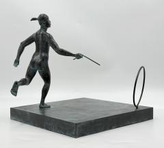 ARMANDO AMAYA Armando Amaya Limited Edition Bronze Female Figure Hoop Sculpture Mexico 1999 - 4765526