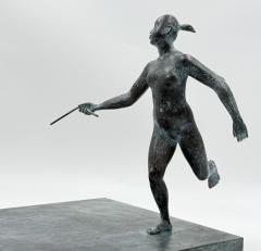 ARMANDO AMAYA Armando Amaya Limited Edition Bronze Female Figure Hoop Sculpture Mexico 1999 - 4765530