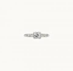 ART DECO 0 50 CARAT DIAMOND AND PLATINUM ENGAGEMENT RING - 2621329