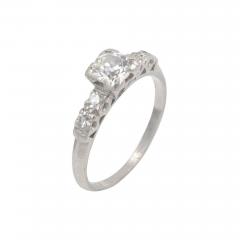 ART DECO 0 50 CARAT DIAMOND AND PLATINUM ENGAGEMENT RING - 2624802