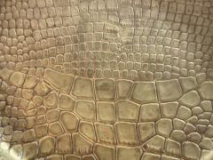 ART DECO ALLIGATOR PRINT EMBOSSED BRASS TRAY - 4336014