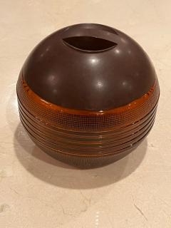 ART DECO AMBER GLASS AND BAKELITE SPHERE TOBACCO JAR - 2811330