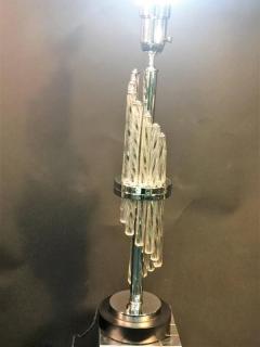 ART DECO CASCADING GLASS WITH CHROME LAMP - 3049064