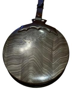 ART DECO CELLULOID LEATHER STRAP FLAPPER PURSE WITH FLOWER DETAIL - 4565388