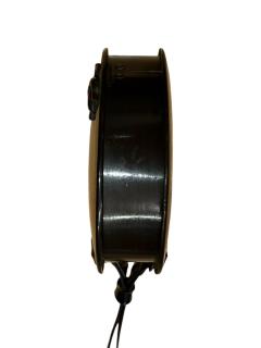 ART DECO CELLULOID LEATHER STRAP FLAPPER PURSE WITH FLOWER DETAIL - 4565393