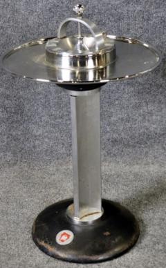 ART DECO CHROME BLACK ENAMEL ROLLS ROYCE SHOWROOM STANDING ASHTRAY - 4279438