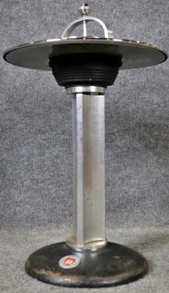 ART DECO CHROME BLACK ENAMEL ROLLS ROYCE SHOWROOM STANDING ASHTRAY - 4279440