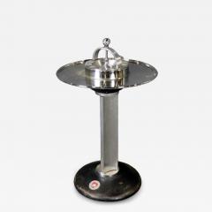 ART DECO CHROME BLACK ENAMEL ROLLS ROYCE SHOWROOM STANDING ASHTRAY - 4281552