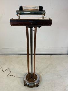 ART DECO COPPER AND CHROME ILLUMINATED RESERVATION STAND - 1807710