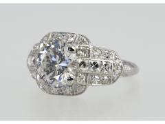 ART DECO ENGAGEMENT RING WITH 1 53 CARAT DIAMOND - 2783404