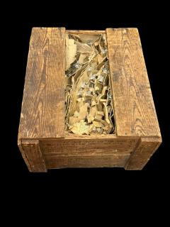 ART DECO GLASS PERFUME BOTTLES 72 DOZEN UNOPENED IN ORIGINAL WOODEN CRATE - 4512569