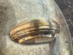 ART DECO HAMMERED SILVERPLATE THREE FOOTED BOWL - 4336003