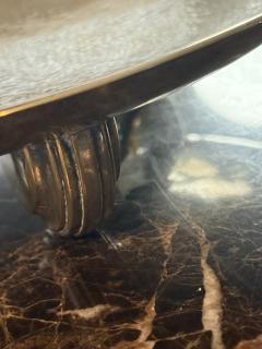 ART DECO HAMMERED SILVERPLATE THREE FOOTED BOWL - 4336007