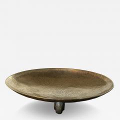 ART DECO HAMMERED SILVERPLATE THREE FOOTED BOWL - 4344730