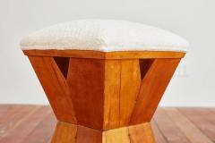 ART DECO ITALIAN WOOD STOOLS - 3091216