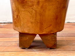 ART DECO LEATHER STOOL - 2851271