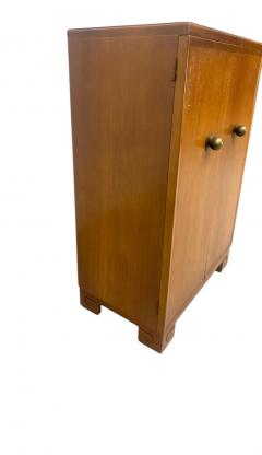 ART DECO LIGHT WOOD FITTED BAR CABINET WITH GREEK KEY FEET BY ROCKOLA - 4472400